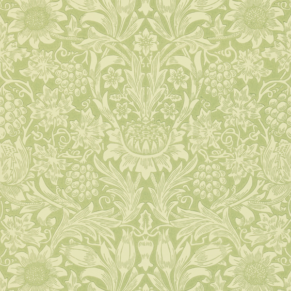 Sunflower Pale Green Wallpaper by Morris & Co