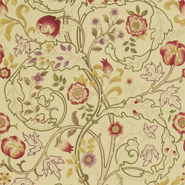Mary Isobel Red/Gold Fabric by Morris & Co