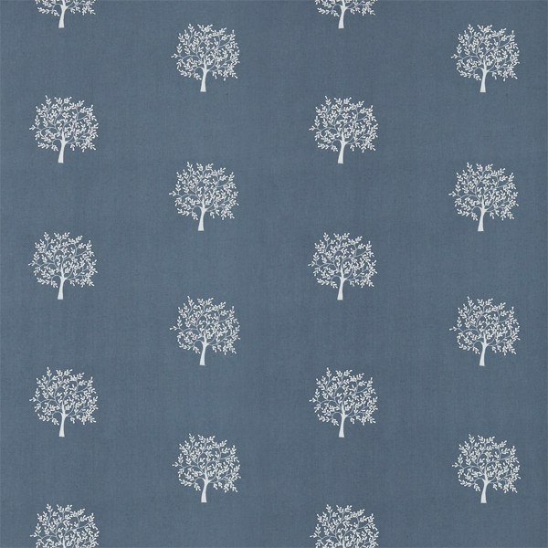 Woodland Tree Grey Blue/Ivory Fabric by Morris & Co