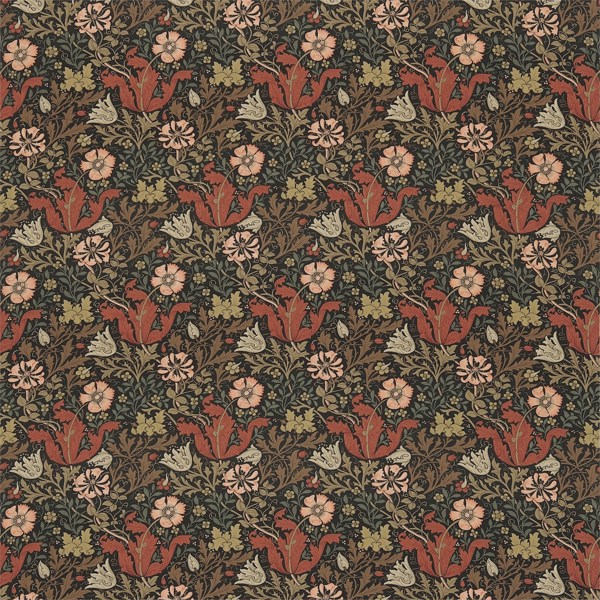 Compton Terracotta/Multi Fabric by Morris & Co