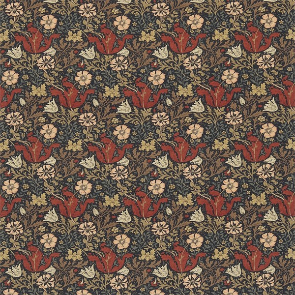 Compton Faded Terracotta/Multi Fabric by Morris & Co