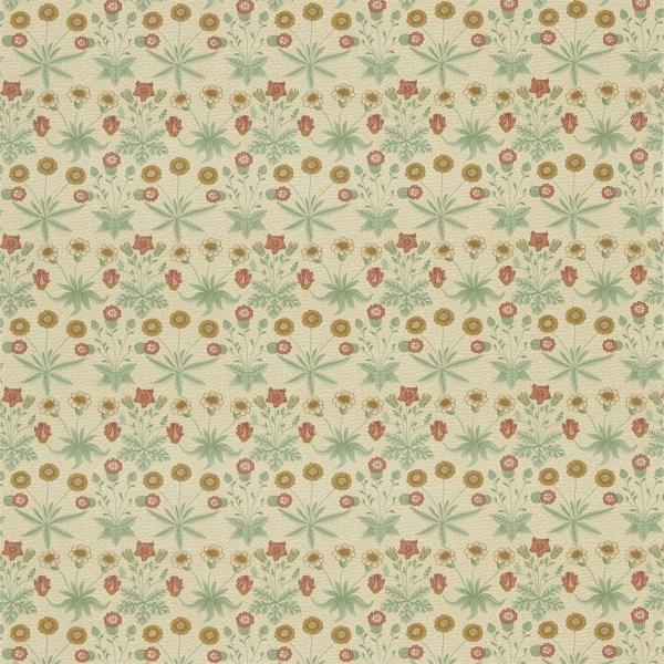 Daisy Terracotta/Gold Fabric by Morris & Co