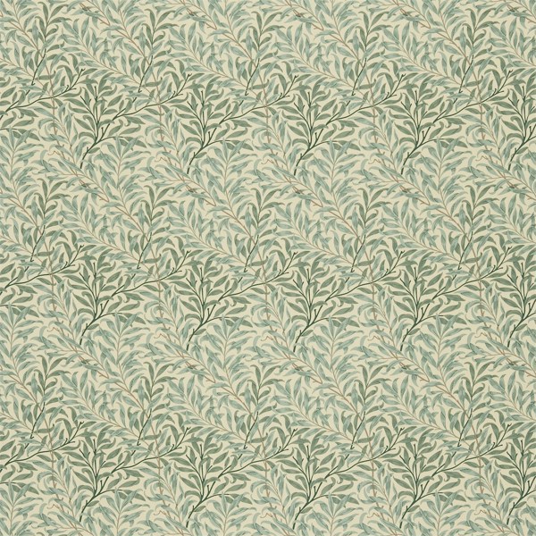 Willow Boughs Cream/Pale Green Fabric by Morris & Co