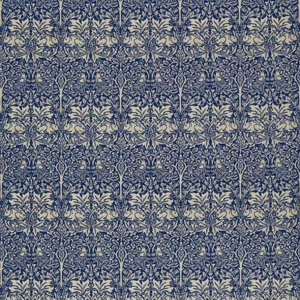 Brer Rabbit Indigo/Vellum Fabric by Morris & Co