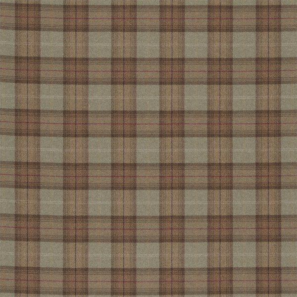 Woodford Plaid Loden/Olive Fabric by Morris & Co
