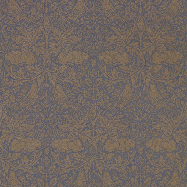 Pure Brer Rabbit Ink/Gold Wallpaper by Morris & Co