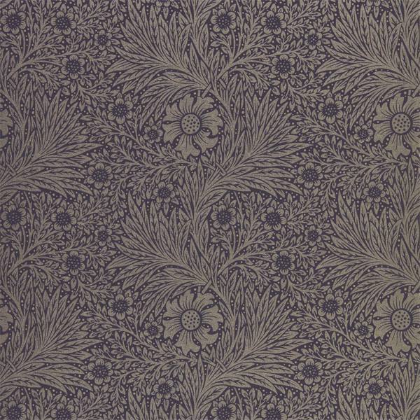Pure Marigold Black Ink Wallpaper by Morris & Co