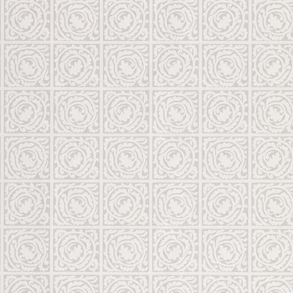 Pure Scroll Lightish Grey Wallpaper by Morris & Co