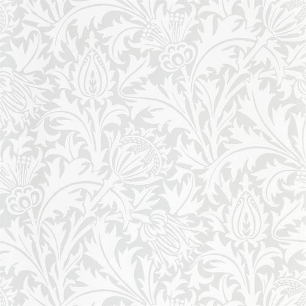 Pure Thistle Grey Blue Wallpaper by Morris & Co