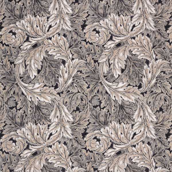Pure Acanthus Weave Black Ink Fabric by Morris & Co