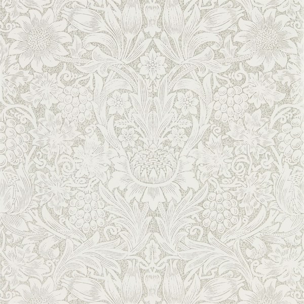 Pure Sunflower Chalk/Silver Wallpaper by Morris & Co
