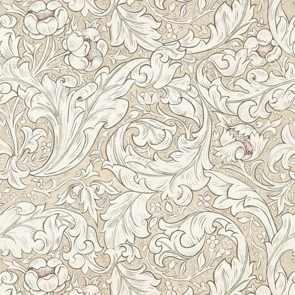 Pure Bachelors Button Linen/Coral Wallpaper by Morris & Co