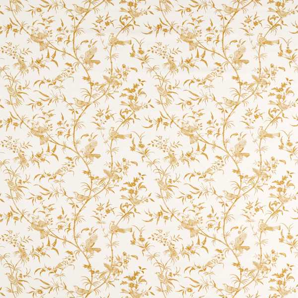 Paradise Woods Toile Mustard Fabric by Sanderson
