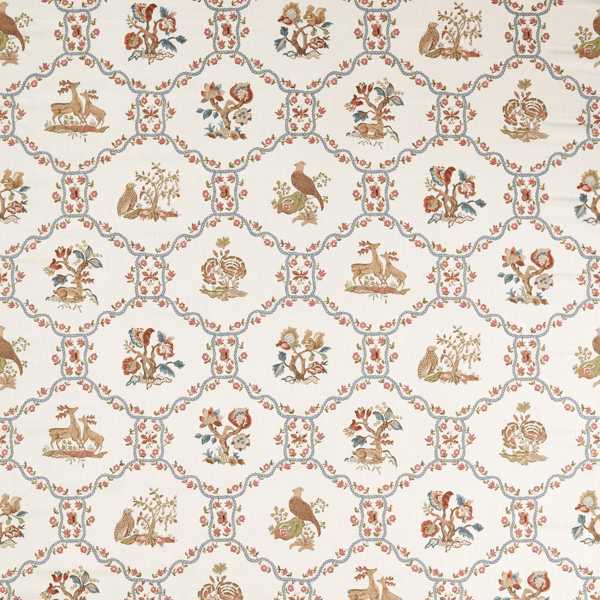 Partridge & Pear Porcelain/Blossom Fabric by Sanderson