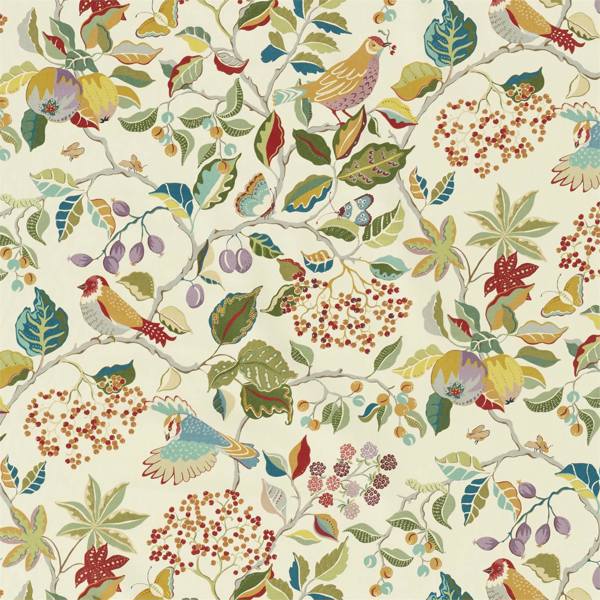 Birds & Berries Rowan Berry Fabric by Sanderson