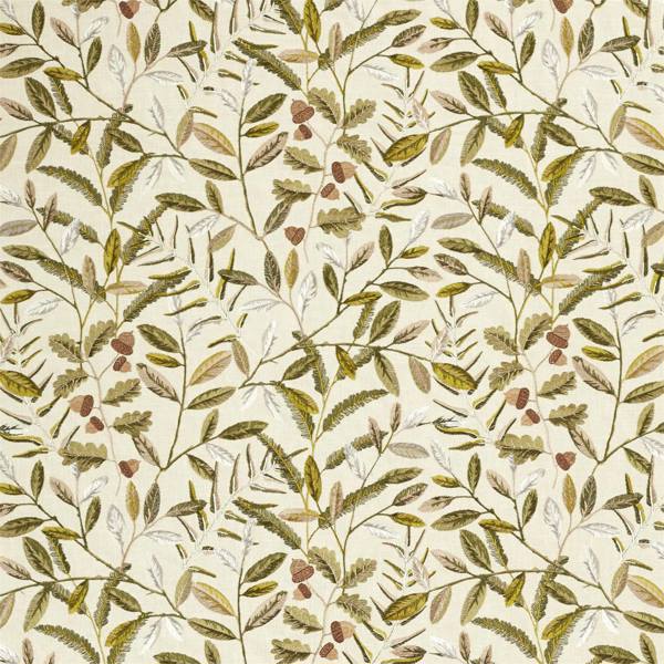 Quercus Pesto Fabric by Sanderson