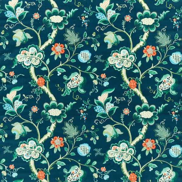 Roslyn Eucalyptus/Rowan Berry Fabric by Sanderson