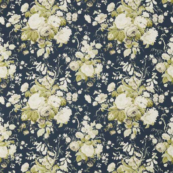 Stapleton Park Navy/Olive Fabric by Sanderson