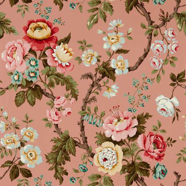 Hykenham French Rose Wallpaper by Sanderson