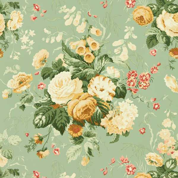 Stapleton Park Sage/Honey Wallpaper by Sanderson