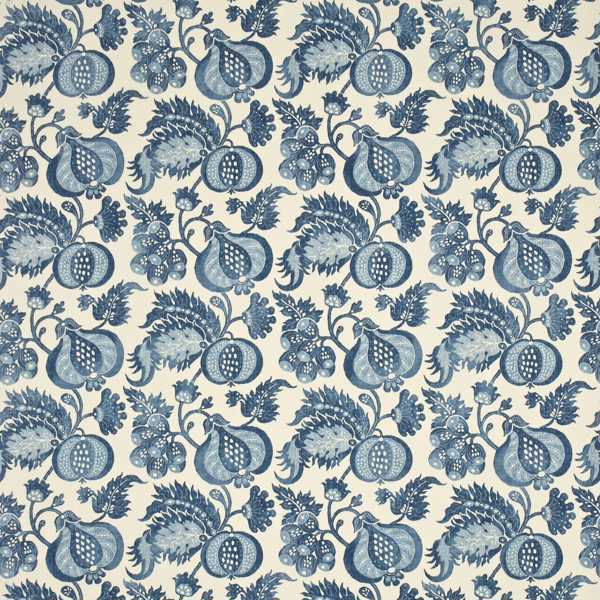 China Blue Indigo/Neutral Fabric by Sanderson