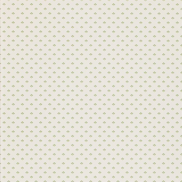 Elliot Ivory/Leaf Green Wallpaper | Sanderson by Sanderson Design