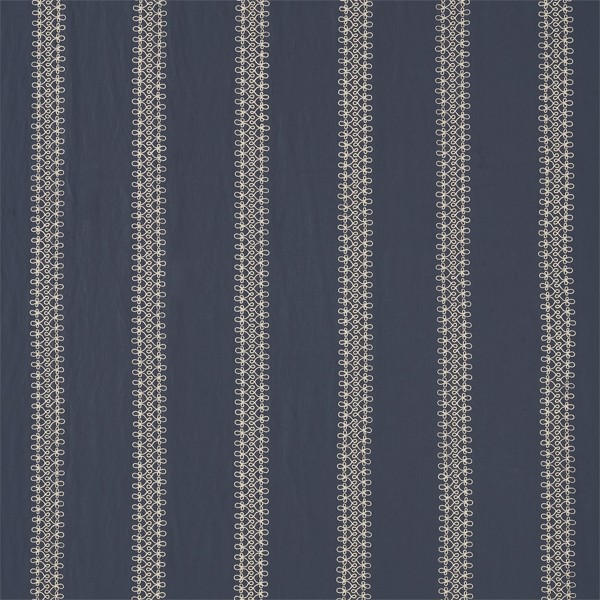 Burnett Stripe Indigo Fabric by Sanderson