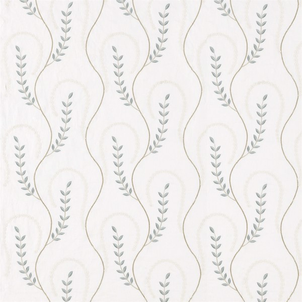 Chamomile Trail Teal/Green Fabric by Sanderson
