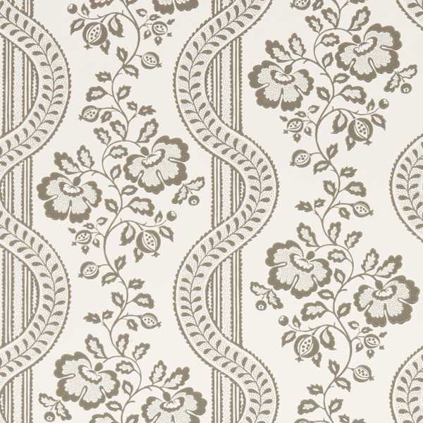 Aubrey Raw Chocolate Wallpaper by Sanderson