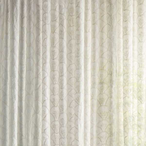 Coral Mount Seaspray White Fabric by Sanderson