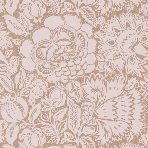 Poppy Damask Linen/Natural Wallpaper by Sanderson