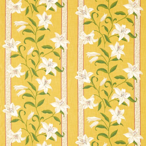 Lilium Citrine/Lemon Fabric by Sanderson