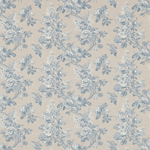 Sorilla Damask Delft/Linen Fabric by Sanderson