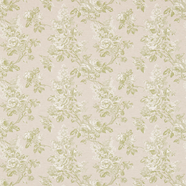 Sorilla Damask Apple/Linen Fabric by Sanderson