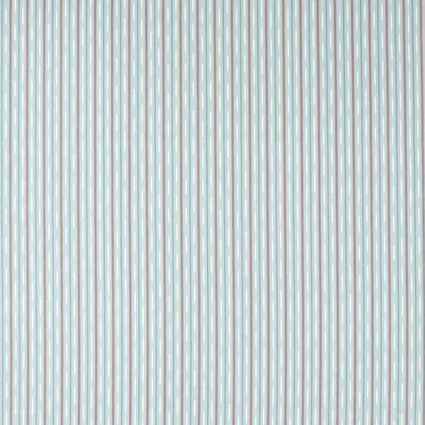 Sabu Stripe Porcelain/Coral Fabric by Sanderson