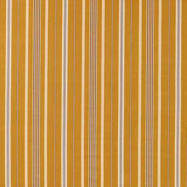 Latimer Stripe Turmeric/Walnut Fabric by Sanderson