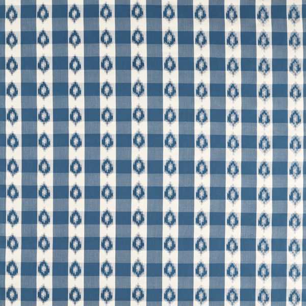 Odisha Check Indigo/Madder Fabric by Sanderson
