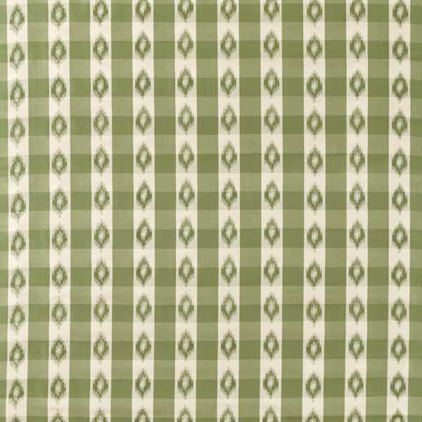 Odisha Check Yew Green Fabric by Sanderson
