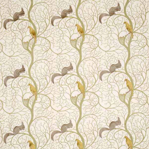 Squirrel & Dove Sage/Neutral Fabric by Sanderson