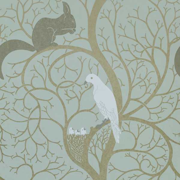 Squirrel & Dove Eggshell/Ivory Wallpaper by Sanderson