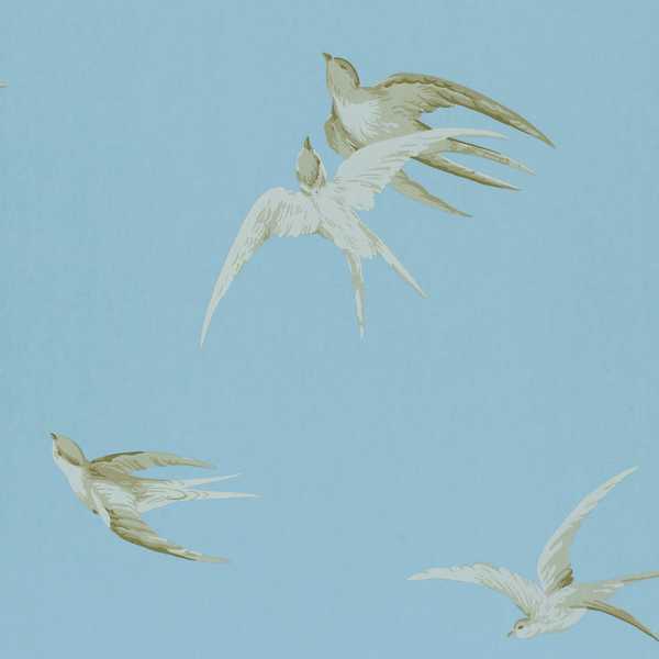 Swallows Wedgwood Wallpaper by Sanderson