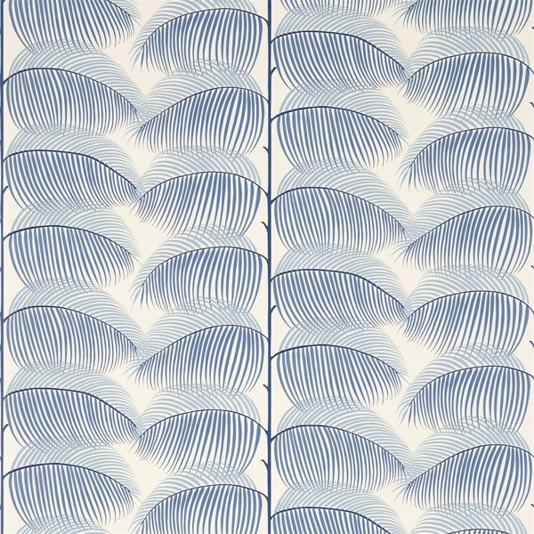Manila Blue/Linen Wallpaper by Sanderson