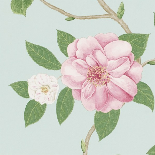 Christabel Pink/Sky Wallpaper by Sanderson