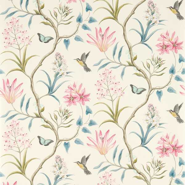 Clementine Dusky Pink Wallpaper | Sanderson by Sanderson Design
