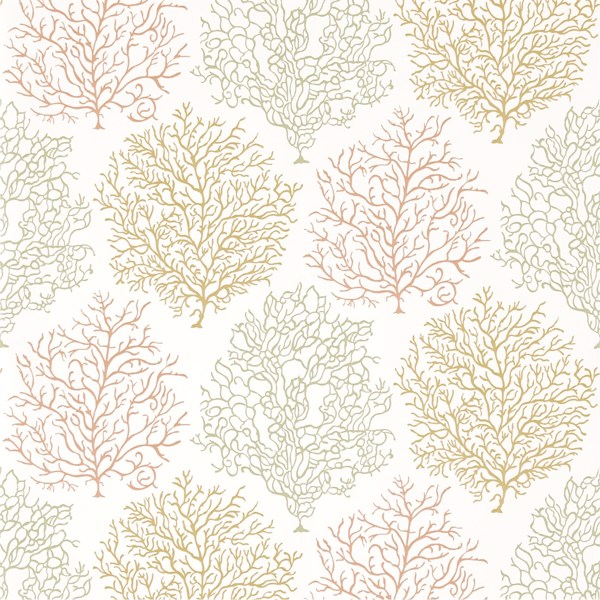 Coral Reef Amber/Russet Wallpaper by Sanderson