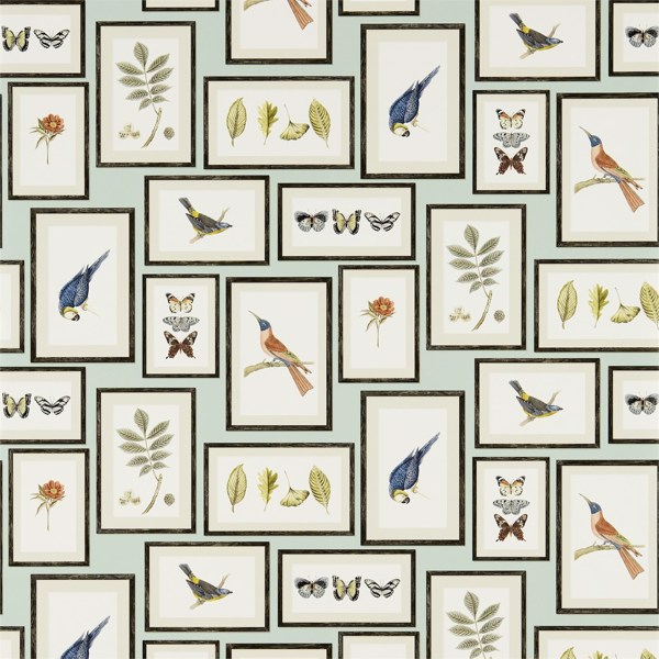 Picture Gallery Aqua/Multi Wallpaper by Sanderson