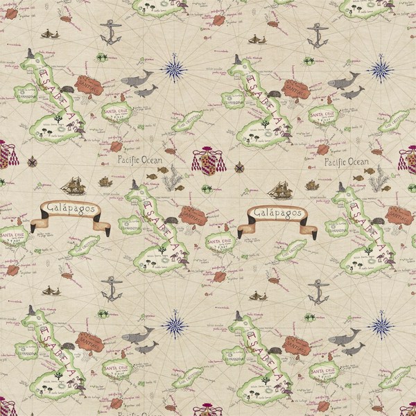 Galapagos Parchment Fabric by Sanderson