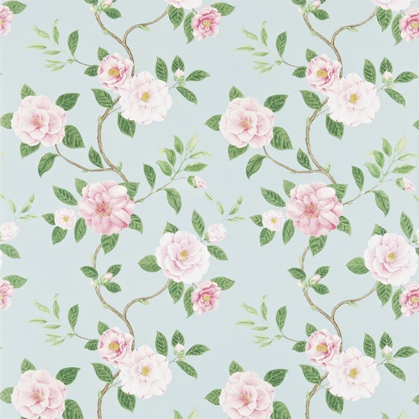 Christabel Pink/Sky Fabric by Sanderson