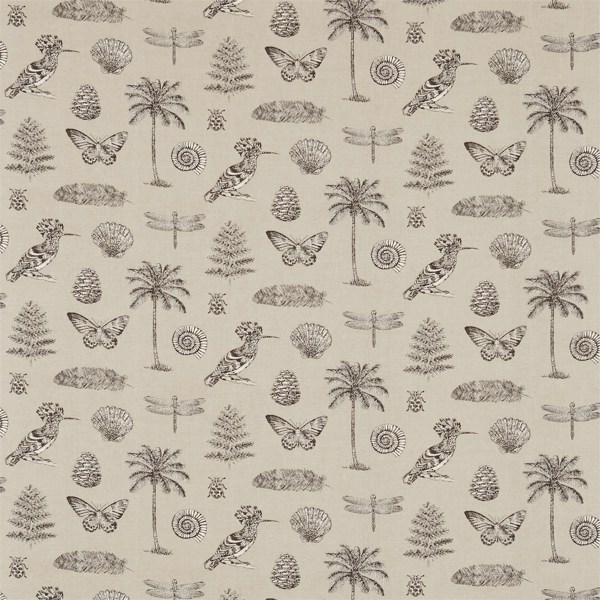 Cocos Linen/Charcoal Fabric by Sanderson