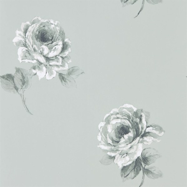 Rosa Mint Wallpaper by Sanderson